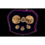 Antique Period 15ct Gold Cased Gents Set of Studs. Boxed, Please See Photo.