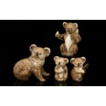 Beswick Set ( 4 ) Animal Figures ' Koala Bear ' Family.