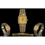 Omega Watch Co Ladies 9ct Gold Manuel Wind Bracelet Wrist Watch.