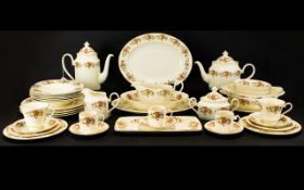 Bone China Part Tea and Dinner Set comprising various items including teapot, coffee pot,