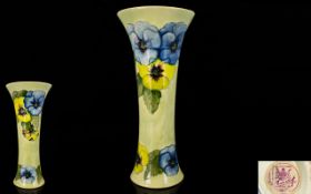 William Moorcroft Signed Tall and Impressive Trumpet Shaped Vase,