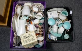 A Quantity Of Mixed Ceramics And Collectibles Two large boxes,