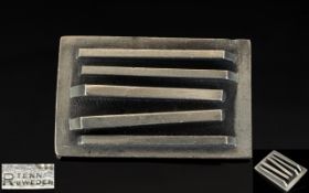 Rune Tennesmed Swedish Pewter Modernist Brooch Abstract brooch circa late 1960's/early 70's of