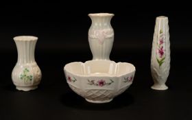 A Collection Of Belleek Irish Ceramics Four items in total to include boxed and certificated