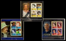 Delux Album Containing Queen Elizabeth II 80th Birthday Collection of Stamp Sets and Cover