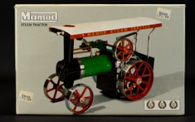 Mamod - Live Model Solid Fuel Steam Tractor, Green Boiler with Black Fittings and Red Spoked