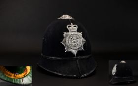 Lancashire Constabulary Police Helmet. Date 1940's / 1950's. Leather Interior, Name to Inside - P