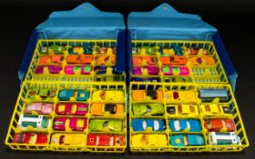 Matchbox Cars Two Carry Cases Containing A Mixed Collection Of Diecast Model Cars,