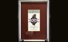 American Football Interest Super Bowl 20 XX Ticket Stub Bears Patriots PSA 3 1986 Framed and