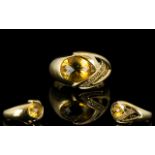 Nina Ricci - Fashion 18ct Gold Citrine and Diamond Set Dress Ring,