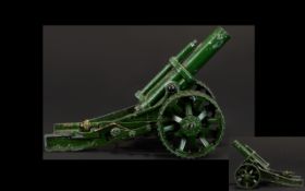 A Cast Metal Model Heavy Howitzer Mounted for field service,