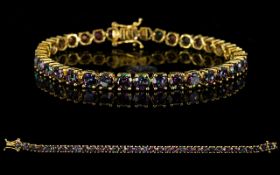 Northern Lights Mystic Topaz Tennis Bracelet,