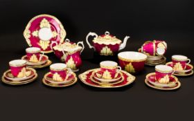 A Continental Style Part Tea Service 38 pieces in total.