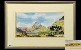 James Hawkins 1954 ' Scottish Loch / Glen ' Watercolour, Signed and Dated 83,