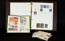 Stamp Album GB only plus a small stock book containing an assortment of stamps.