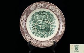 An Earthenware Soup Plate By J. & M.P. B