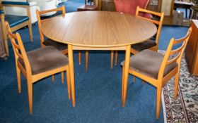 A 1970s Shreiber Dining Table and Four C