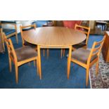 A 1970s Shreiber Dining Table and Four C