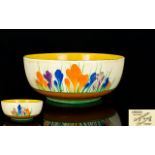 Clarice Cliff Hand Painted Footed Bowl '