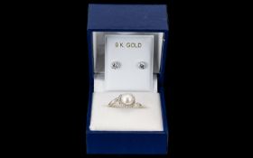 Fiorelli 9ct White Gold And Faux Pearl R