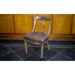 A 19th Century Carved Wood Dining Chair