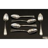 George III Set of Six Silver Teaspoons w