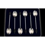 George V Set of Six Silver Coffee Spoons