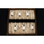 Art Deco Period Silver Set of Six Coffee