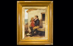 William F Hardy Oil Canvas 'Grandfathers