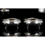 Edwardian Period Pair of Silver Salts of