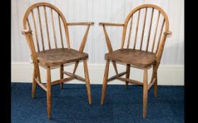 Ercol A Pair Of 1970's Elm/Ash Windsor A