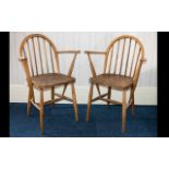 Ercol A Pair Of 1970's Elm/Ash Windsor A