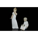 Nao by Lladro Pair of Porcelain Figure -