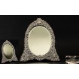 Victorian Period Style Large and Impressive Excellent Quality Embossed Silver Framed Dressing