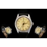 Rolex Tudor Oyster Mechanical Wrist Watch Mid century watch with stainless steel case,