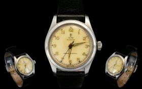 Rolex Tudor Oyster Mechanical Wrist Watch Mid century watch with stainless steel case,