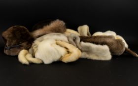 A Collection Of Vintage Fur Stoles And Accessories Seven Items in total to include two full pelt