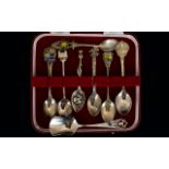 Antique and Vintage Period Collection of Hallmarked Silver Crested Spoons,
