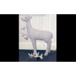 Illuminated Christmas Figure Large floor standing figure in the form of a reindeer fashioned in