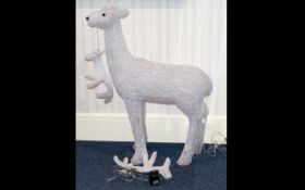 Illuminated Christmas Figure Large floor standing figure in the form of a reindeer fashioned in