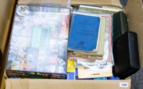 A Mixed Box Of Vintage Board Games Books DVD's And Ephemera Containing various board games to