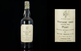 Butler Nephew and Co Vintage 1960 Bottle of Vintage Port bottled 1962.