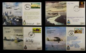 Bomber Squadron Series Set mounted in RAF Museum Album, all covers signed, 45 in total reference