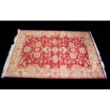 A Very Large Woven Silk Carpet Large Zeigler carpet,