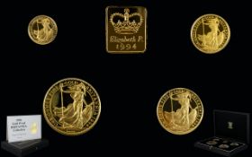 Royal Mint United Kingdom Ltd and Numbered Edition Britannia Gold Proof Collection - Date 1994 ( 4