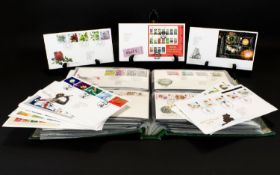 Large Green Album Of Stamp First Day Covers With Two loose Packs From 2001 And 2002. Album Has