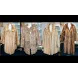A Collection Of Fur Coats Four in total to include ladies blonde mink 1960's evening jacket with