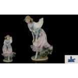 Lladro - Large and Impressive Porcelain Figurine - Rare Piece ' March Winds ' Model No 5061.