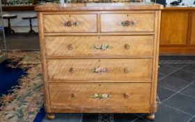 A Rustic Bleached Walnut Chest of Drawers.