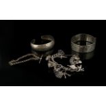 A Collection Of Silver Jewellery Items Total weight, approx 78.5 grams.